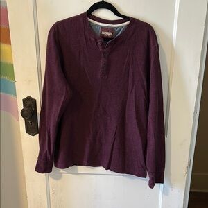 Alesbury Purple Long Sleeve Henley Shirt